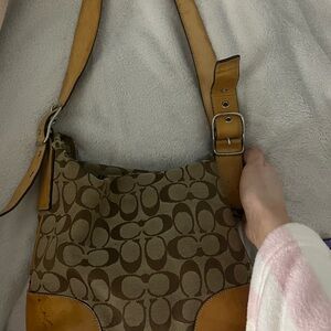 Y2K Vintage Coach Monogram Shoulder Bag